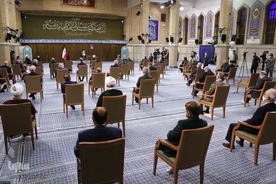 آخرین دیدار رئیس‌جمهور و هیئت دولت دوازدهم با رهبر انقلاب