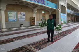 سفره افطاری حرم حضرت معصومه در شب میلاد امام حسن مجتبی(ع)