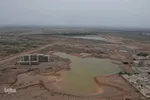 تصاویر هوایی از رودخانه کارون و منطقه سیل‌زده بامدژ