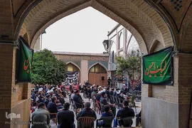 دسته عزاداری طلاب و روحانيون شیراز در سومين روز شهادت امام حسین(ع)
