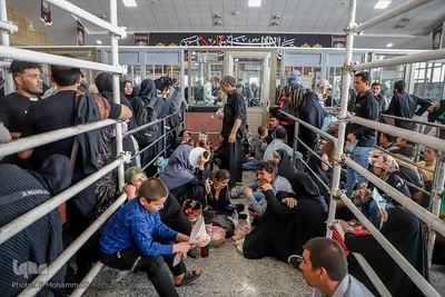زائران اربعین حسینی در مرز شلمچه