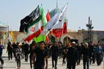 پیادروی جاماندگان اربعین حسینی در نایین