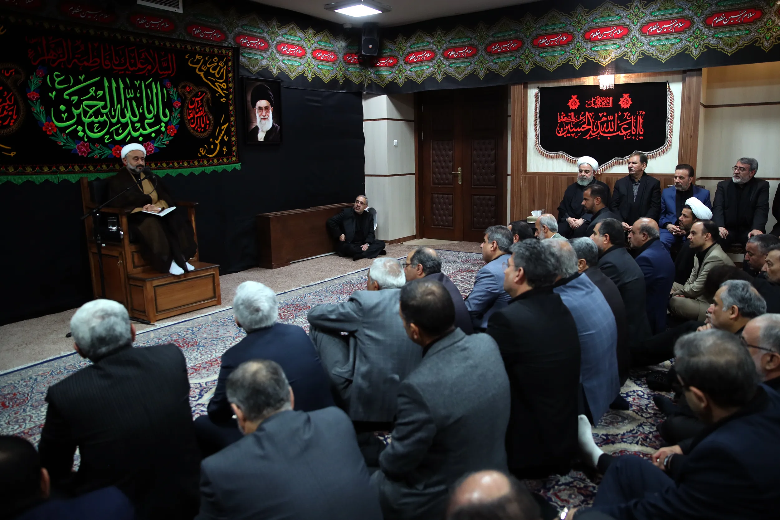 مراسم عزاداری حضرت اباعبدالله الحسین(ع) با حضور حجت‌الاسلام روحانی