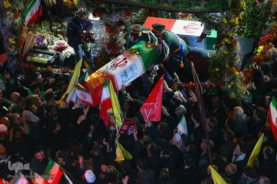 تشییع پیکر سردار شهید حاج مجید خادمی در تهران