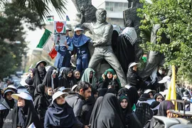 تجمع دانش‌آموزان تهرانی در حمایت از مردم مظلوم فلسطین