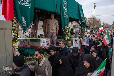 مراسم تشییع پیکر هشت شهید قزوینی