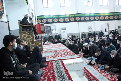 مجلس عزاداری شهادت حضرت زهرا(س) در بیت آیت الله مدرسی در یزد