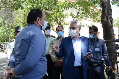 مراسم تحویل صندوق های رای گیری به شعبات اخذ رای و تست کرونا از عوامل برگزاری انتخابات