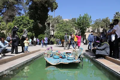 گردشگران نوروزی در آرامگاه سعدی‎‎