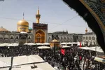 سیاه‌پوش شدن حرم مطهر امام رضا(ع) در پی شهادت رهبر معظم انقلاب