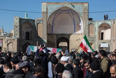 تشییع پیکر مطهر شهید مدافع حرم حمید محمدرضایی در قزوین