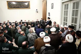 دیدار جمعی از فرماندهان ارشد نیروهای مسلح با رهبر معظم انقلاب