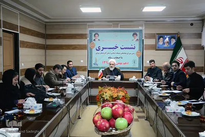 نشست خبری حجت‌الاسلام رسول برگی، رئیس شورای هماهنگی تبلیغات اسلامی استان آذربایجان شرقی