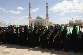 عزاداری خادمان حضرت معصومه در روز شهادت امام جواد(ع)