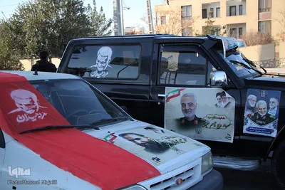 راهپیمایی خودرویی به مناسبت سالگرد شهادت سردار شهید حاج قاسم سلیمانی در یزد‎