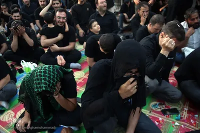 مراسم عزاداری روز هفتم محرم در قطعه 40 (سرداران بی پلاک) بهشت زهرای تهران