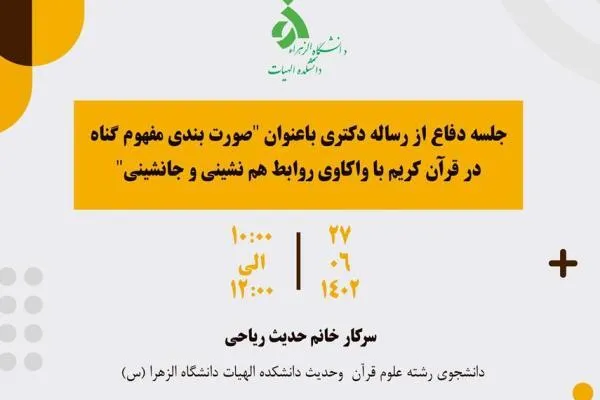 صورت‌بندی مفهوم گناه در قرآن کریم بررسی می‌شود