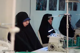 مراسم افتتاحیه کارگاه های دوخت لباس شیرخوارگان حسینی