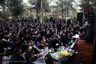 مراسم عزاداری روز هفتم محرم در قطعه 40 (سرداران بی پلاک) بهشت زهرای تهران