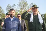 از سمت راست: سردار شاهوارپور، فرمانده سپاه حضرت ولیعصر(عج) خوزستان و غلامرضا شریعتی‏، استاندار خوزستان  