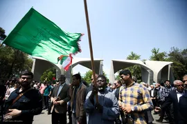 تجمع دانشگاهیان دانشگاه تهران در حمایت از خیزش دانشجویان دانشگاه‌های آمریکا
