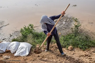 سیلاب در روستاهای غزاویه