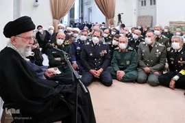 دیدار جمعی از فرماندهان ارشد نیروهای مسلح با رهبر معظم انقلاب