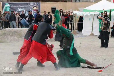 مراسم تعزیه خوانی در جوار امام زادگان باقریه بیرجند
