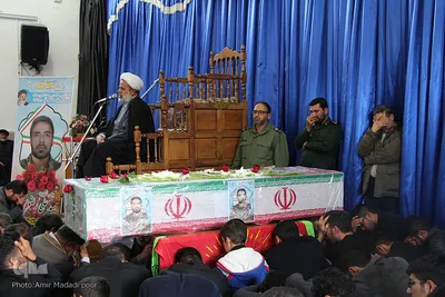 تشییع پیکر مطهر بسیجی شهید سید علی رضوی