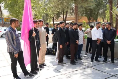 اعزام دانشجو معلمان دانشگاه فرهنگیان لرستان به پیاده‌روی اربعین حسینی