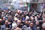 آئین وداع با پیکر شهید عبدالله اسکندری در شهرستان خرامه