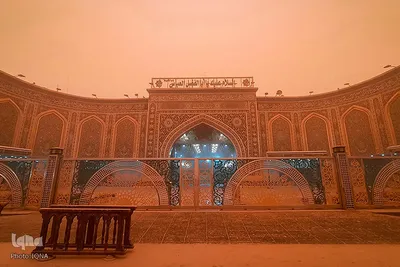 هوای غبار آلود سه آستان مقدس علوی، حسینی و عباسی