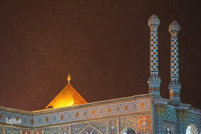 اولین برف زمستانی در قم