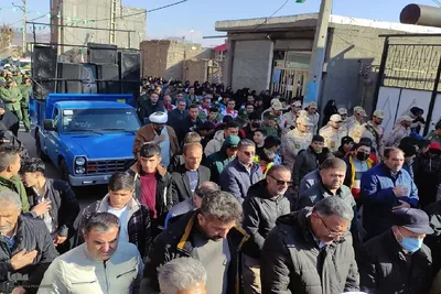 مراسم وداع پیکر شهید گمنام در چالدران