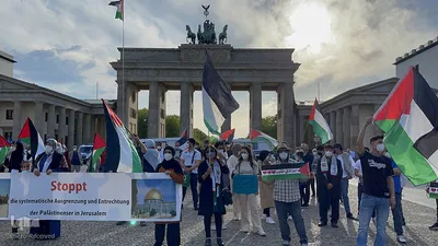 تظاهرات در برلین، آلمان برای اعلام همبستگی با مردم مظلوم فلسطین