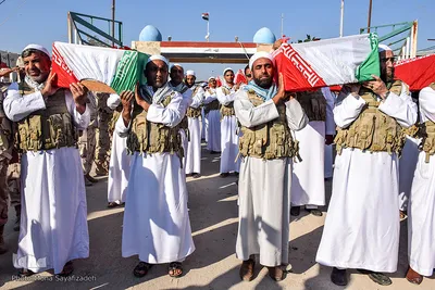 ورود پیکرهای پاک و مطهر ۷۲ شهید تازه‌تفحص‌شده دوران دفاع مقدس از مرز بین‌المللی شلمچه به میهن اسلامی