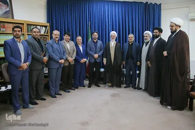 دیدار روح‌الله دهقانی فیروز‌آبادی، رئیس جهاددانشگاهی با آیت الله اعرافی، مدیر حوزه‌های علمیه کشور