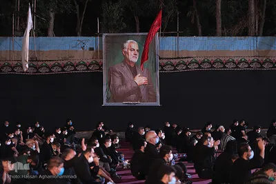 عزاداری شب تاسوعای حسینی هیات «ریحانة الحسین(ع)» با مداحی سیدمجید بنی فاطمه در پارک ارم تهران