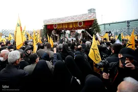 تشییع پیکر شهید سیدرضی در میدان امام حسین(ع)