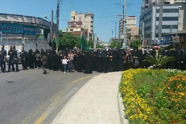 خروش دلدادگان اهل بیت عصمت و طهارت ( ع) در روز شهادت جانسوز ششمین امام معصوم در تنکابن