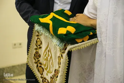 مراسم عقد ازدواج جمعی از جوانان در آستان شاهچراغ به‌ مناسبت عید غدیر