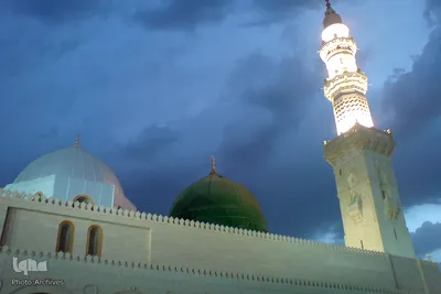 حرم مطهر و نورانی اشرف الانبیاء، حضرت محمد مصطفی(ص) در مدینه منوره