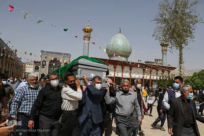 تشییع پیکر آیت‌ الله سید محمد فقیه در شیراز