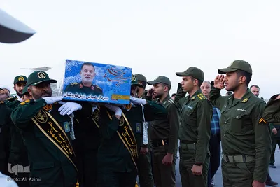 استقبال از پیکر مطهر سردار شهید نیلفروشان در فرودگاه اصفهان