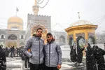 بارش اولین برف زمستانی در مشهد ـ حرم رضوی