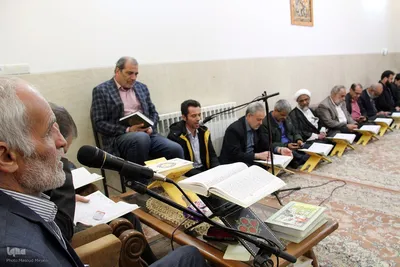جلسه قرائت قرآن منزل استاد محمدرضا مجاهد در یزد