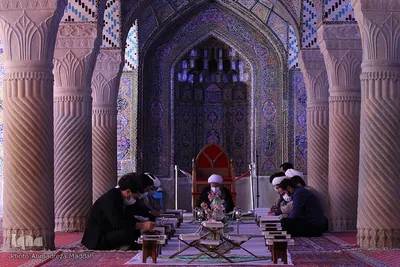 مراسم جزءخوانی و تفسیرآیات قرآنی در مسجد نصیرالملک‎‎