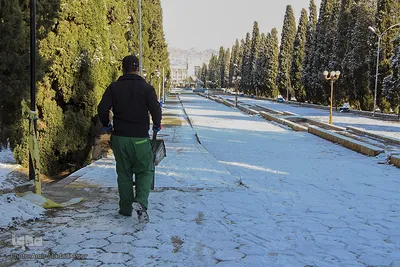 نخستین برف زمستانی در خراسان‌جنوبی