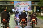 استقبال از پیکر مطهر شهید مدافع حرم در رزمایش اقتدار و امنیت شیراز