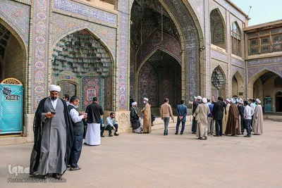 بازدید شرکت کننده طلاب حاضر در دوره تربیت مربی بین‌الملل از مسجد نصیرالملک شیراز ‎‎